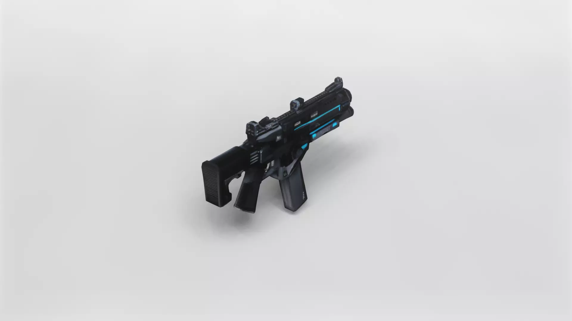 Futuristic Tactical Assault Rifle 3D Model 3D model_7
