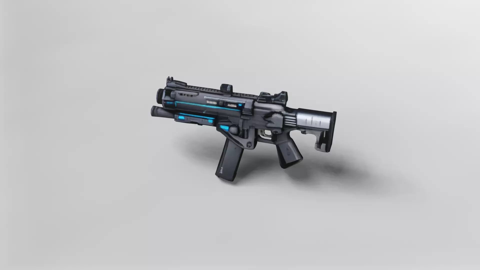 Futuristic Tactical Assault Rifle 3D Model 3D model_2