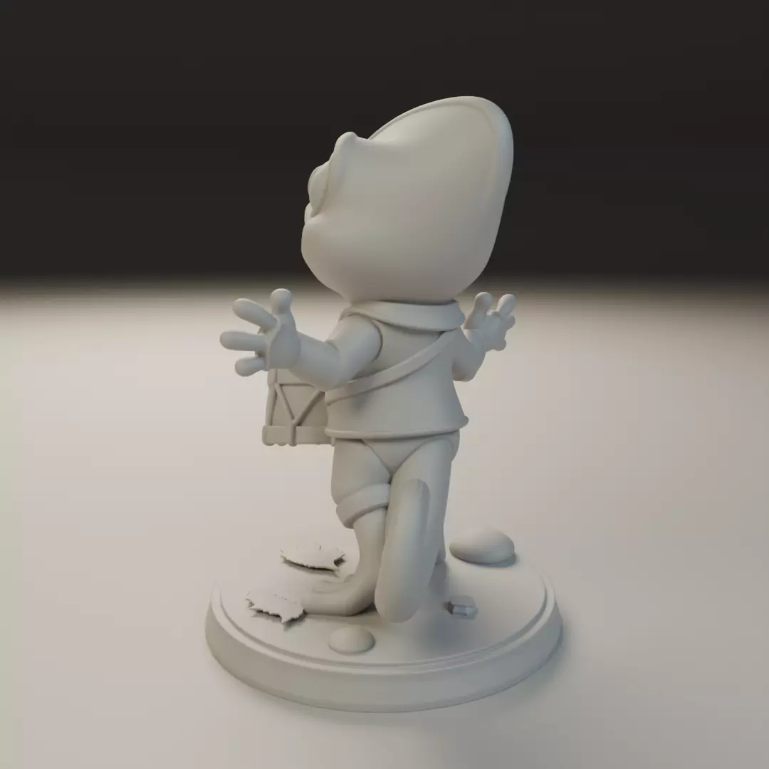 musician chameleon 3D print model_7