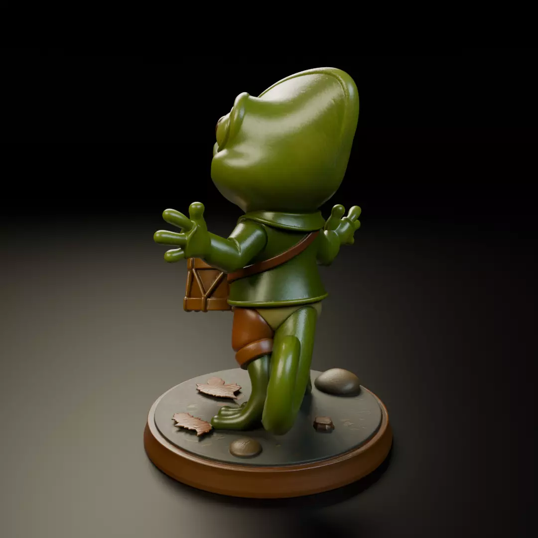 musician chameleon 3D print model_8