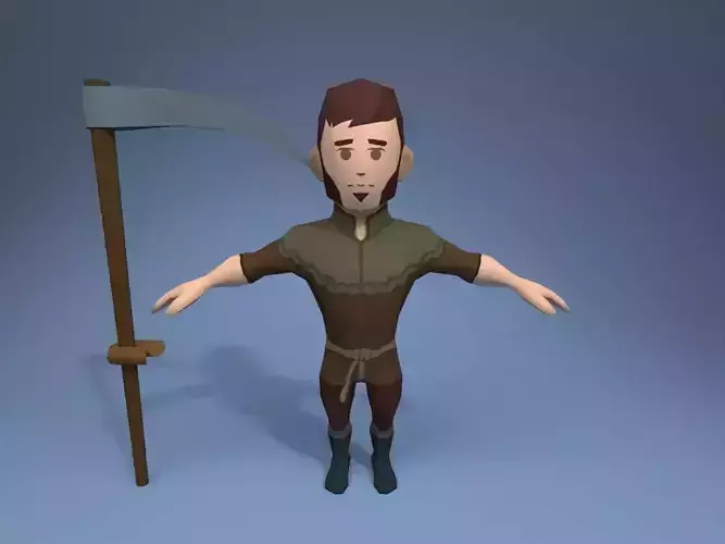 Medieval character mower