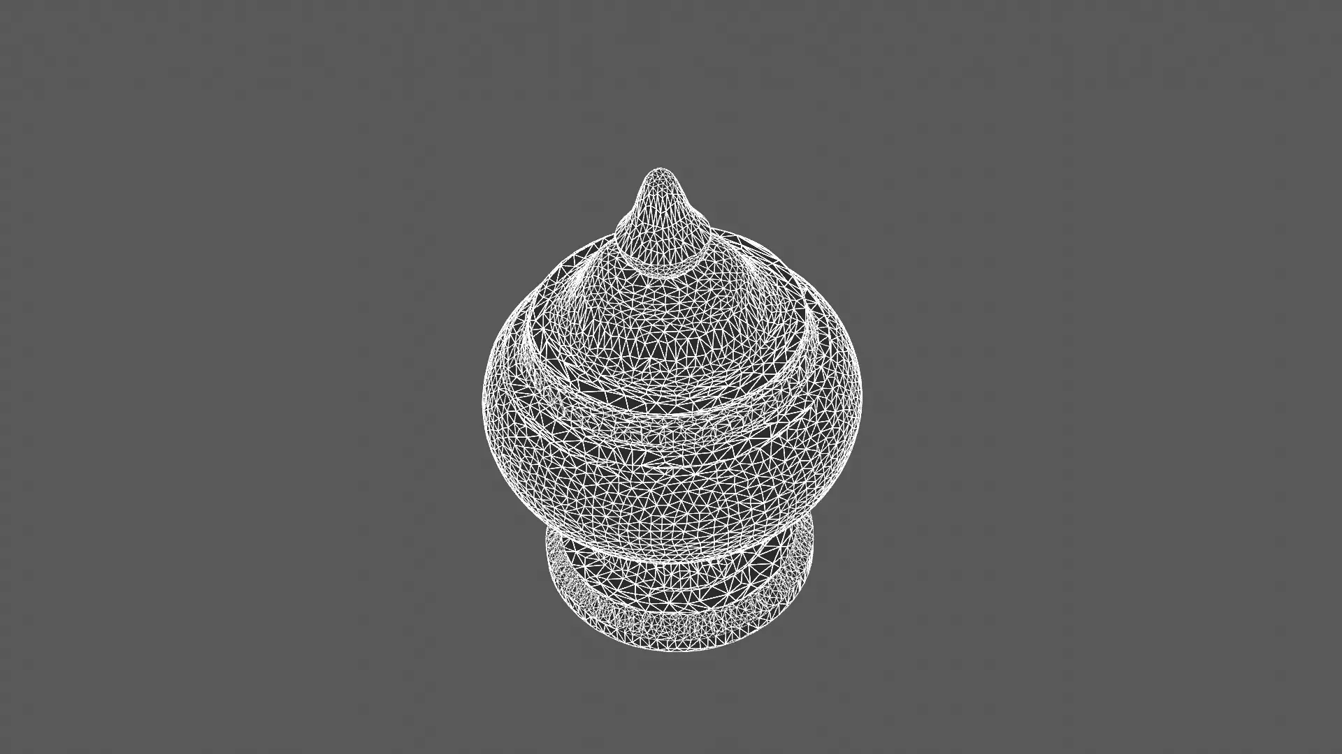 Ornate Decorative Ceramic Jar with Lid 3D model_9