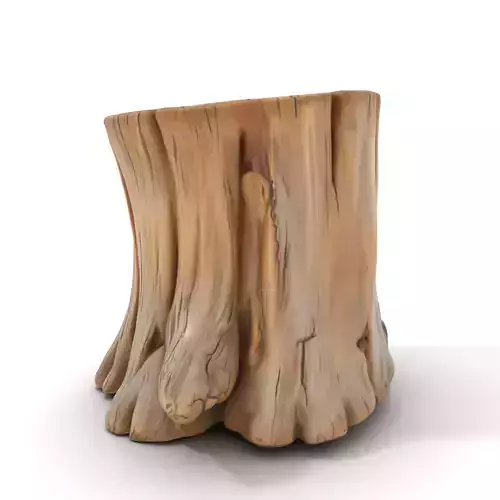 Rustic Wood Stump model pack Low-poly 3D model