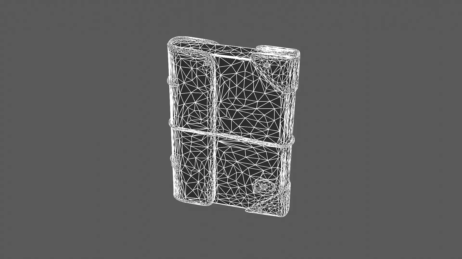 Elegant Leather and Canvas Journal Notebook 3D Model 3D model_6