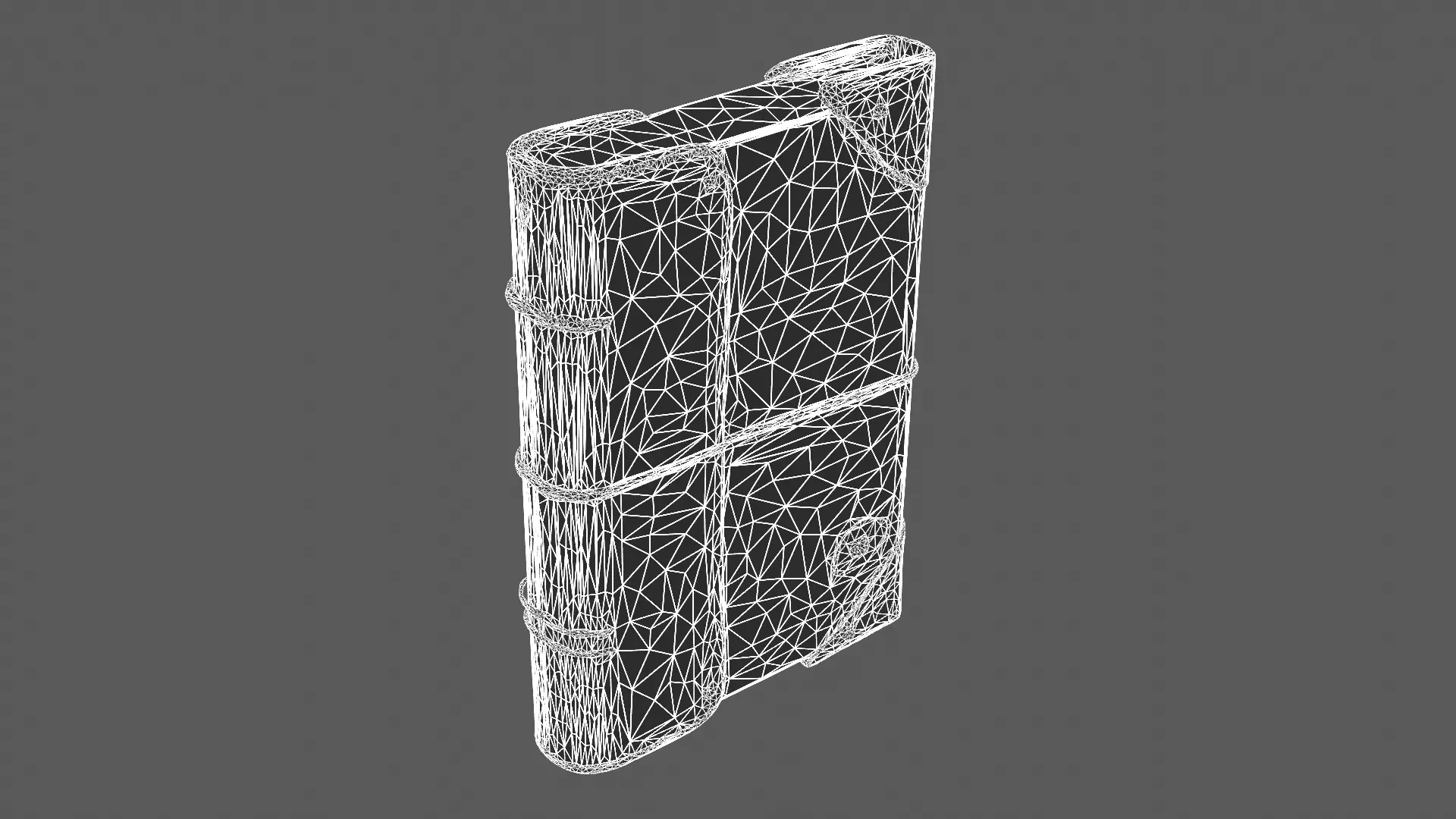 Elegant Leather and Canvas Journal Notebook 3D Model 3D model_5