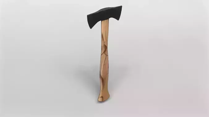 Realistic Wooden Handle Axe 3D Model 3D model