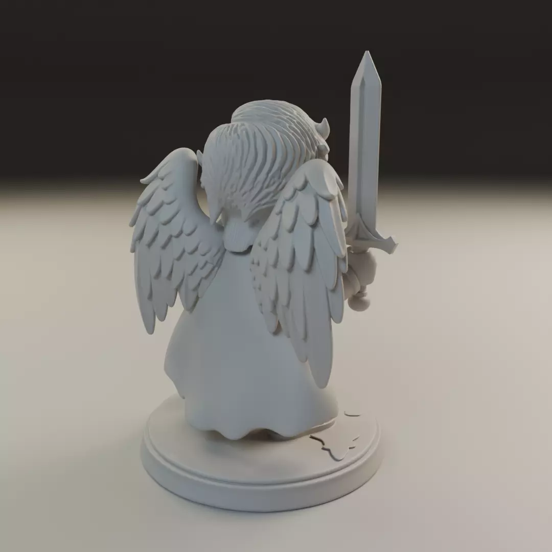 warrior angel 3D print model_14