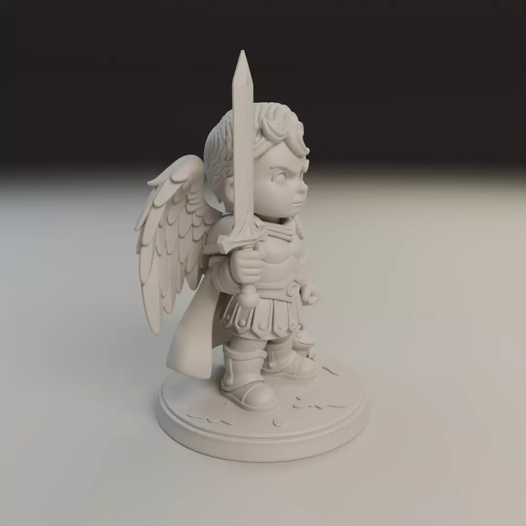 warrior angel 3D print model_12