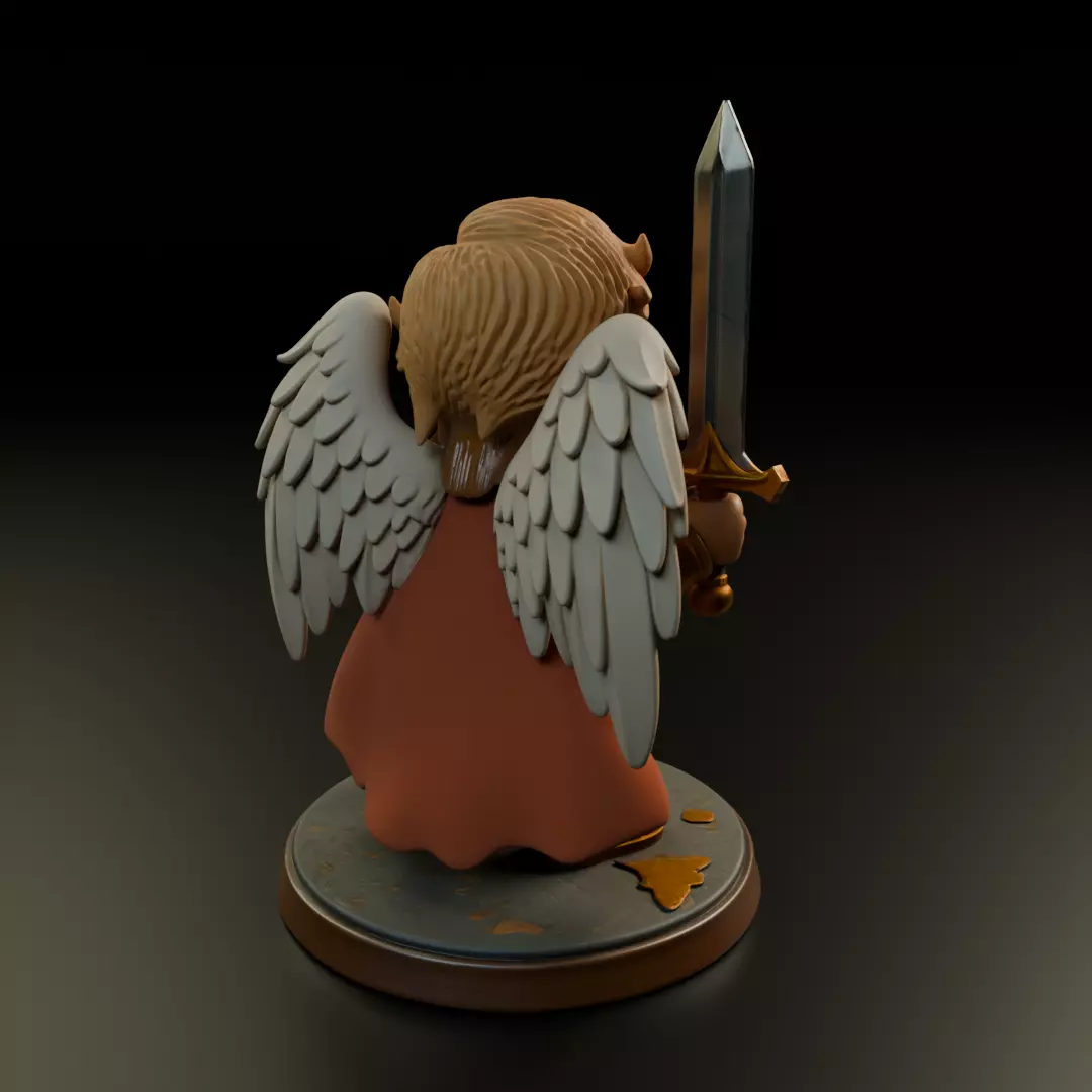 warrior angel 3D print model_13