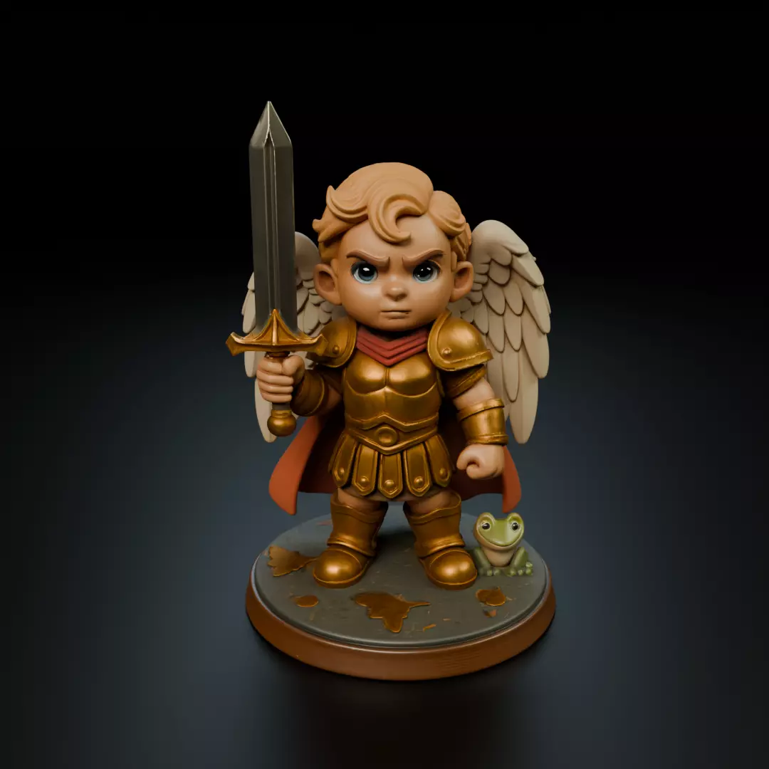 warrior angel 3D print model_15