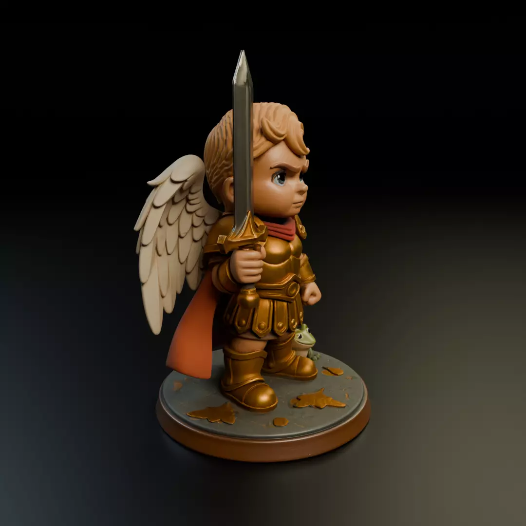 warrior angel 3D print model_11