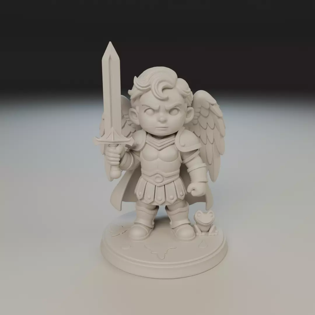 warrior angel 3D print model_16