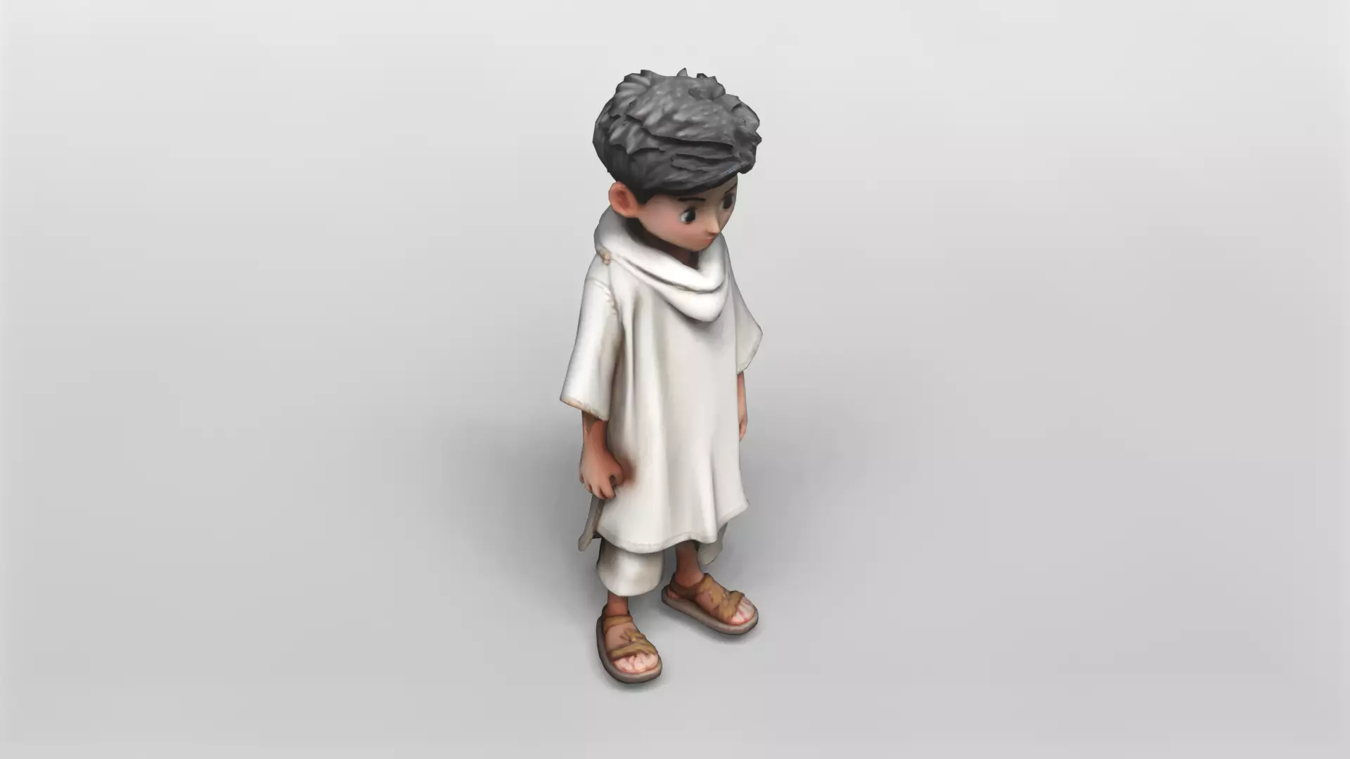 Stylized Young Boy Character 3D Model 3D model_0