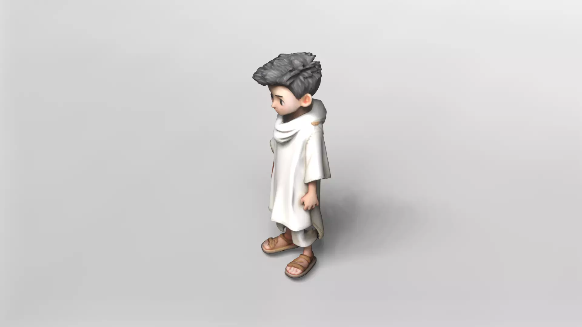 Stylized Young Boy Character 3D Model 3D model_2