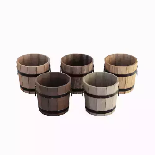 Wooden Bucket Set B