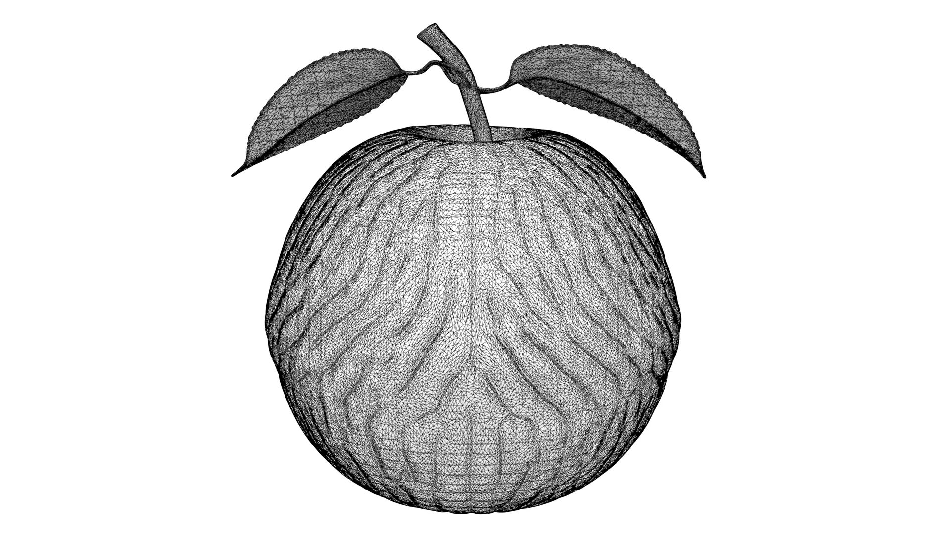 Halloween apple 03 3D model_9