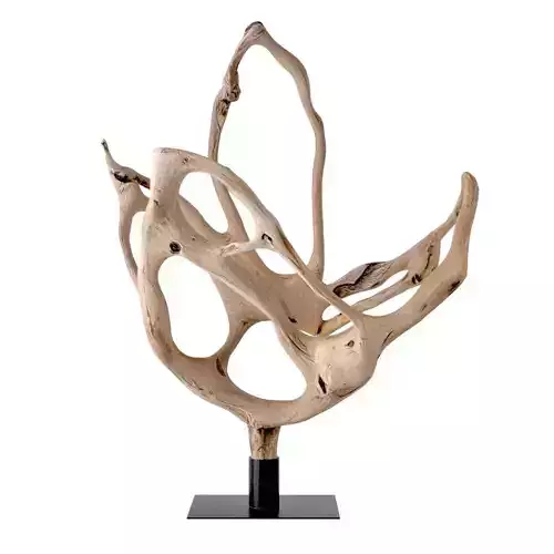 Large Natural Teak Root Wood Sculpture