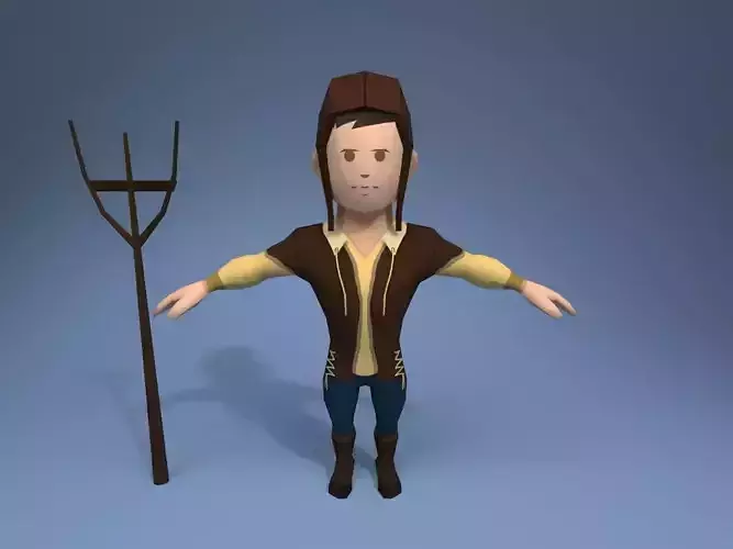 Medieval character peasant 3