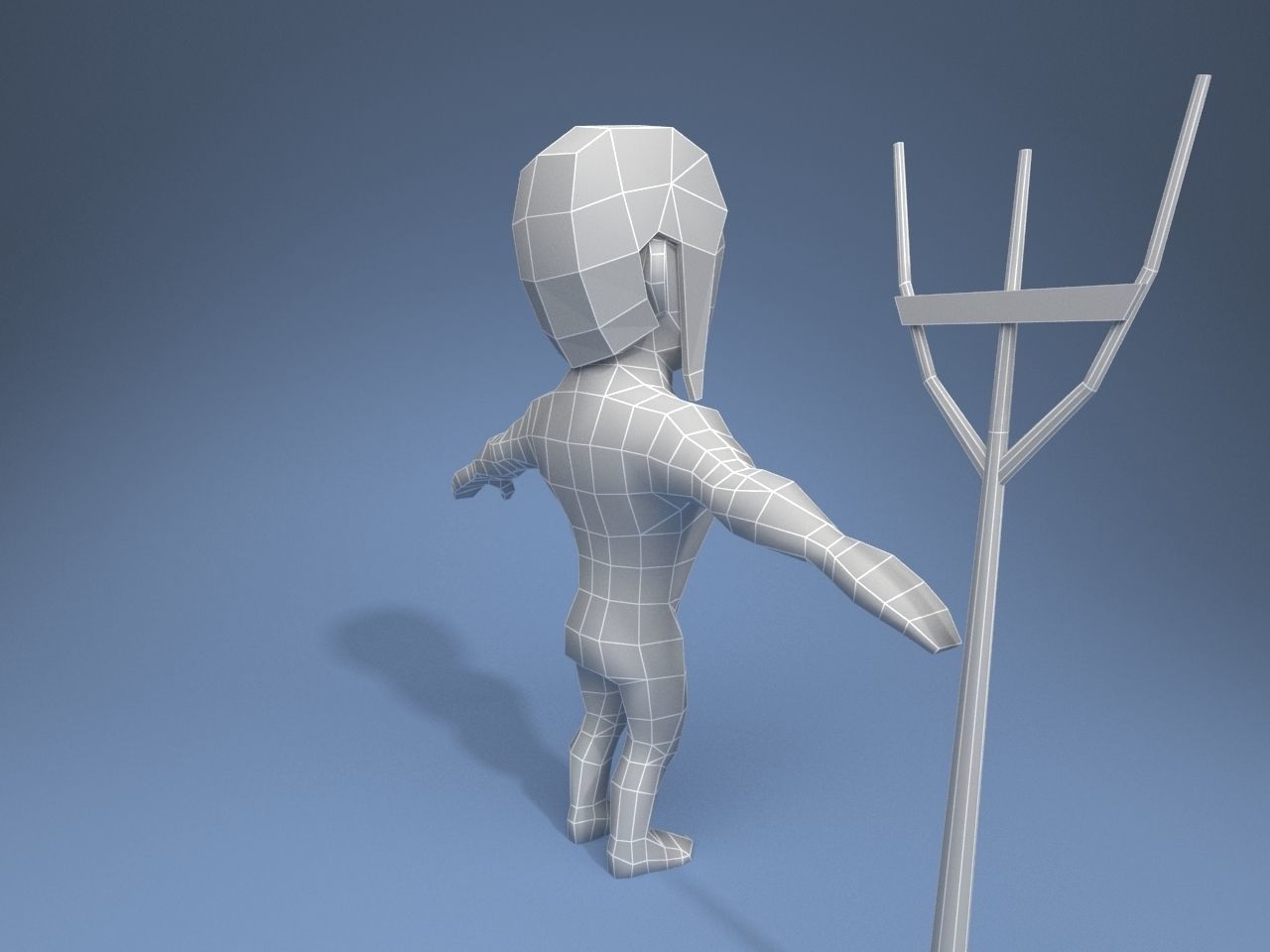 Medieval character peasant 3 Low-poly 3D model_13