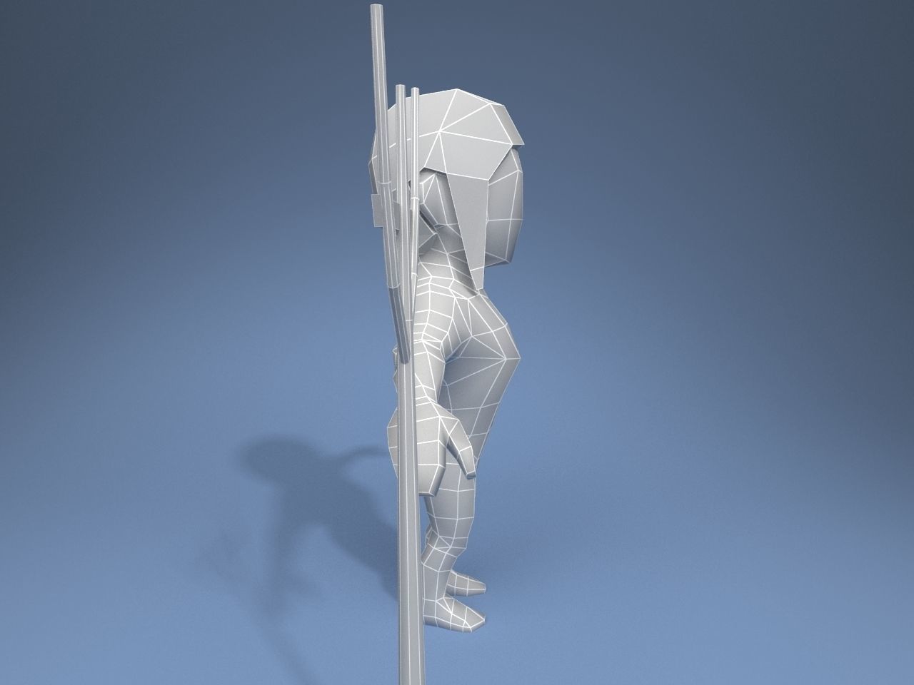 Medieval character peasant 3 Low-poly 3D model_14