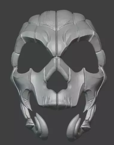 Golden Skull Mask Cosplay Halloween and Collectible 3D print model_5