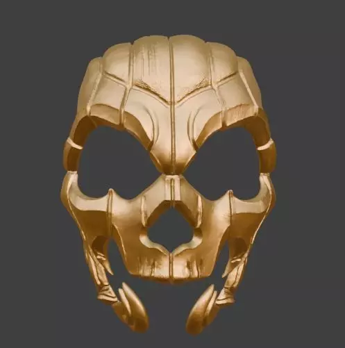 Golden Skull Mask Cosplay Halloween and Collectible 3D print model_0