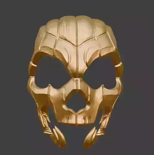 Golden Skull Mask Cosplay Halloween and Collectible 3D print model Golden Skull Mask Cosplay Halloween and Collectible 3D print model