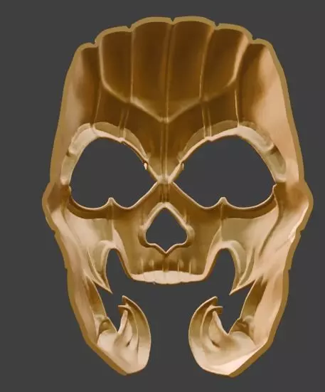 Golden Skull Mask Cosplay Halloween and Collectible 3D print model_2