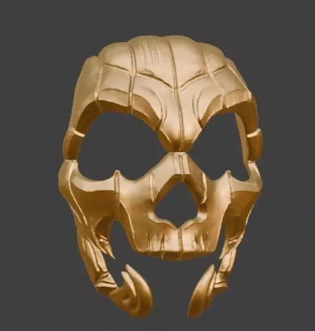 Golden Skull Mask Cosplay Halloween and Collectible 3D print model_3