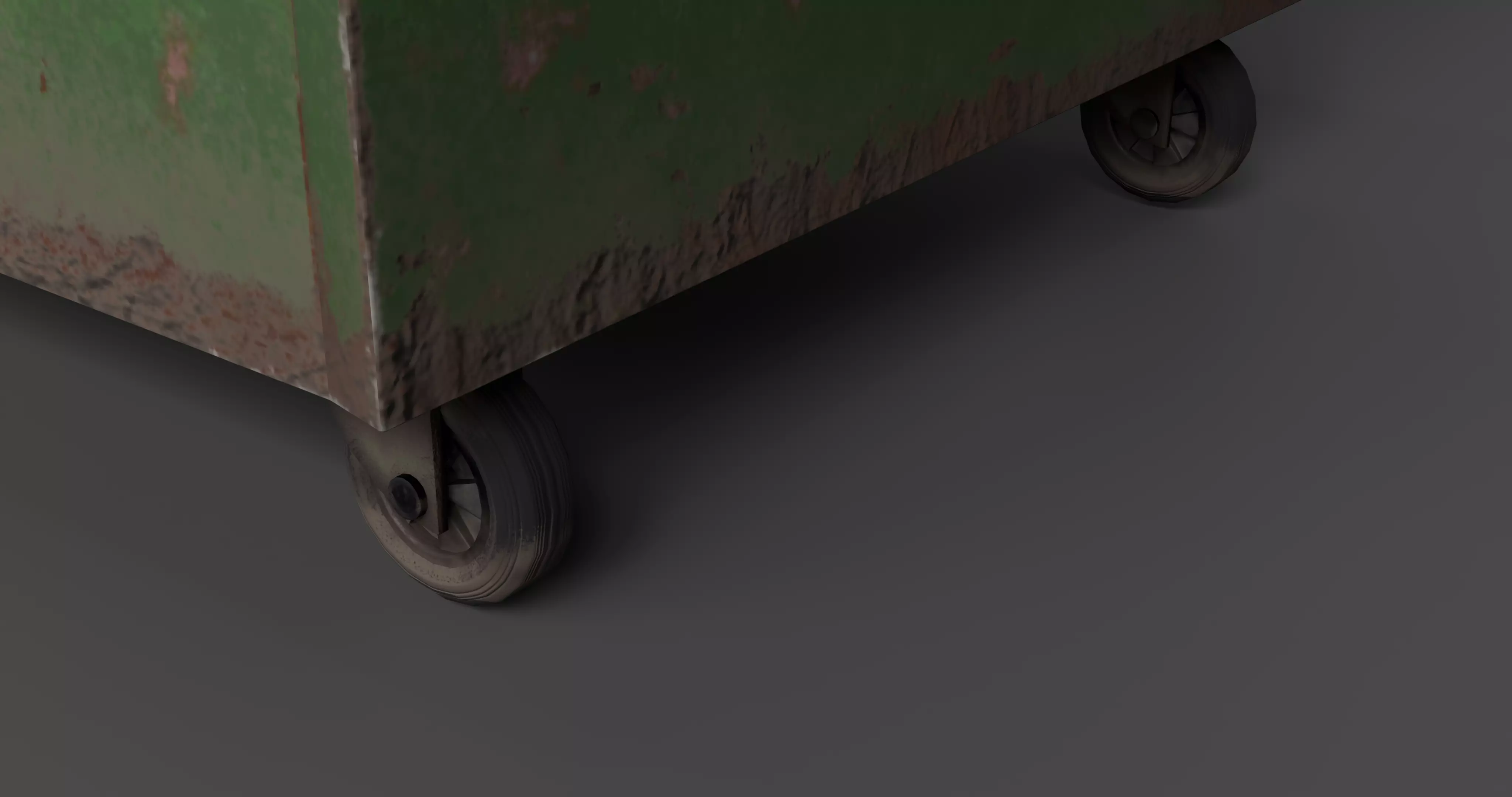 Dumpster with LODS Low-poly 3D model_7