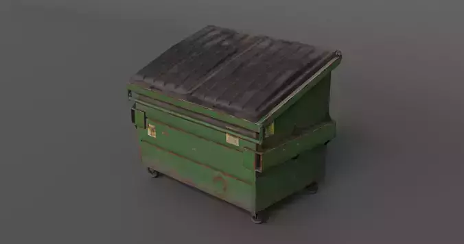 Dumpster with LODS Low-poly 3D model