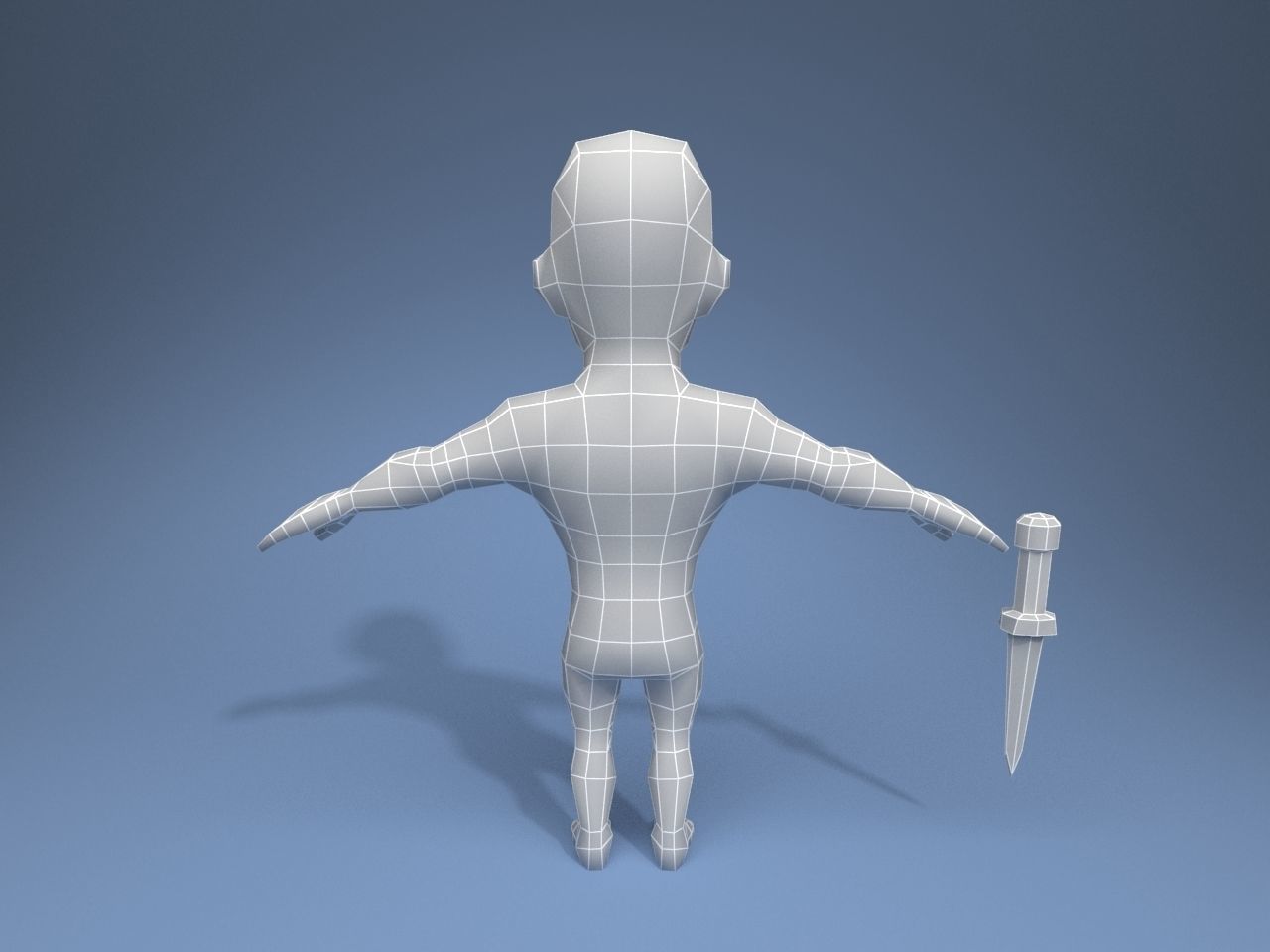 Medieval character thief Low-poly 3D model_12