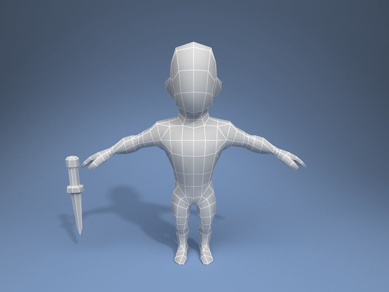 Medieval character thief Low-poly 3D model_8