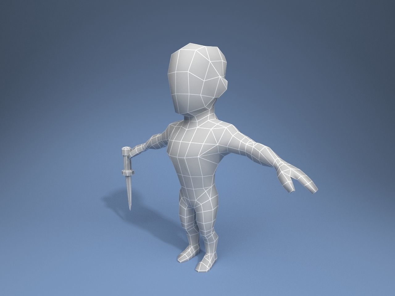 Medieval character thief Low-poly 3D model_9