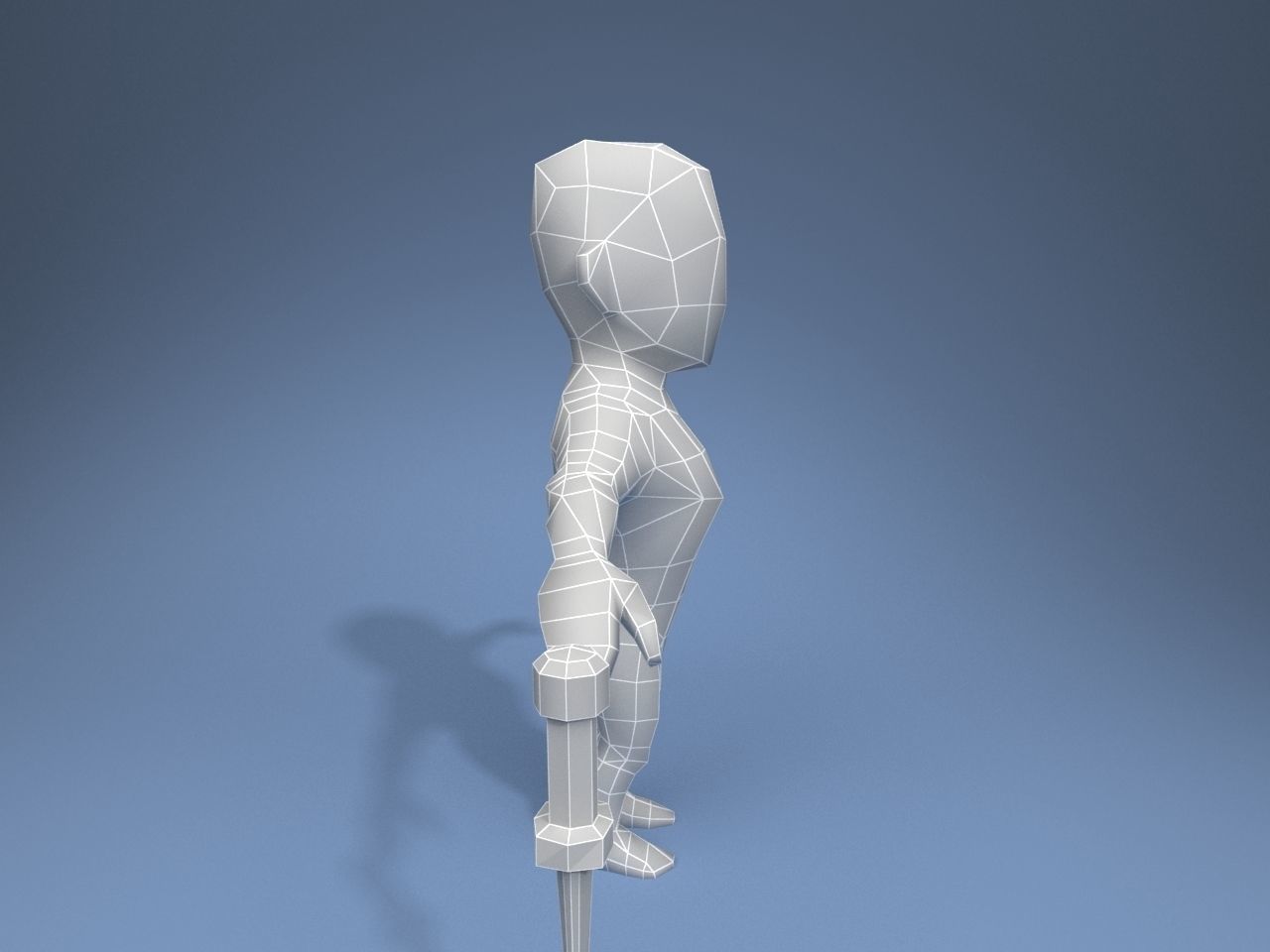 Medieval character thief Low-poly 3D model_14