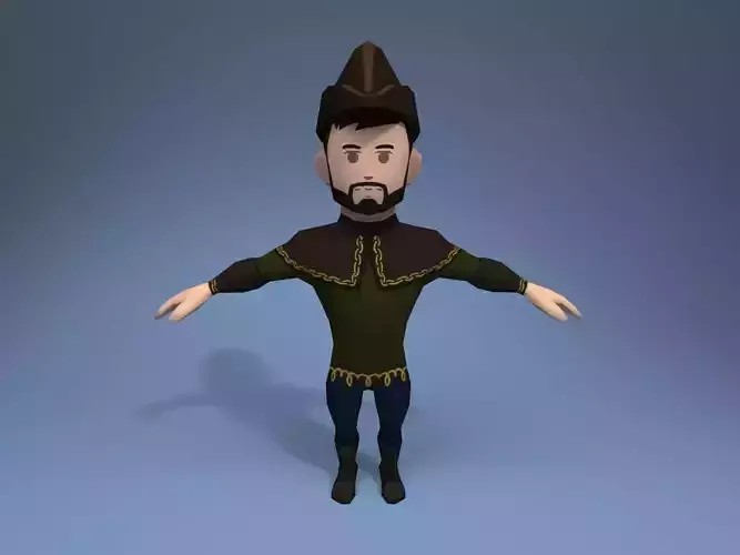 Medieval character boyar