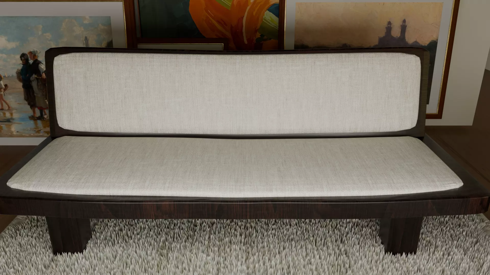 Bench Couch 3D model_0