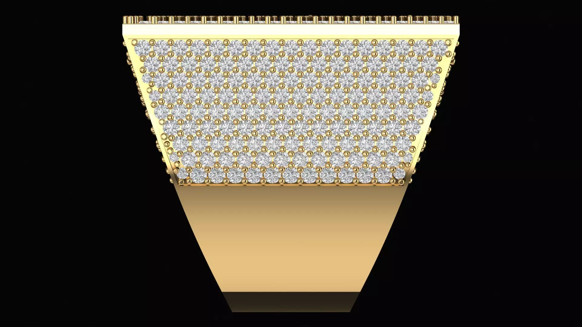 Custom Initial A to Z Letter Diamond Ring - Alphabet Rings 3D print model_3