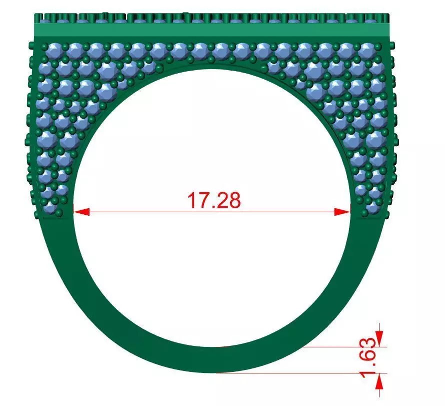 Custom Initial A to Z Letter Diamond Ring - Alphabet Rings 3D print model_6