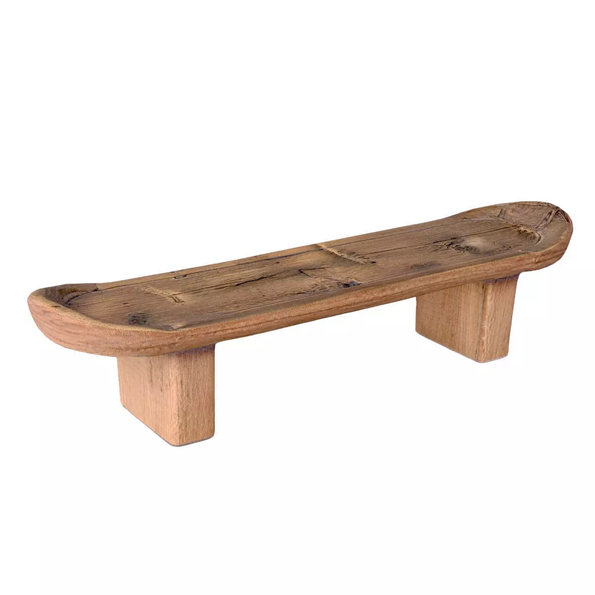 Rustic Oval Modern Bench 3D model