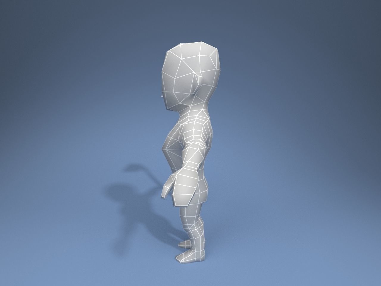 Medieval character peasant 4 Low-poly 3D model_10