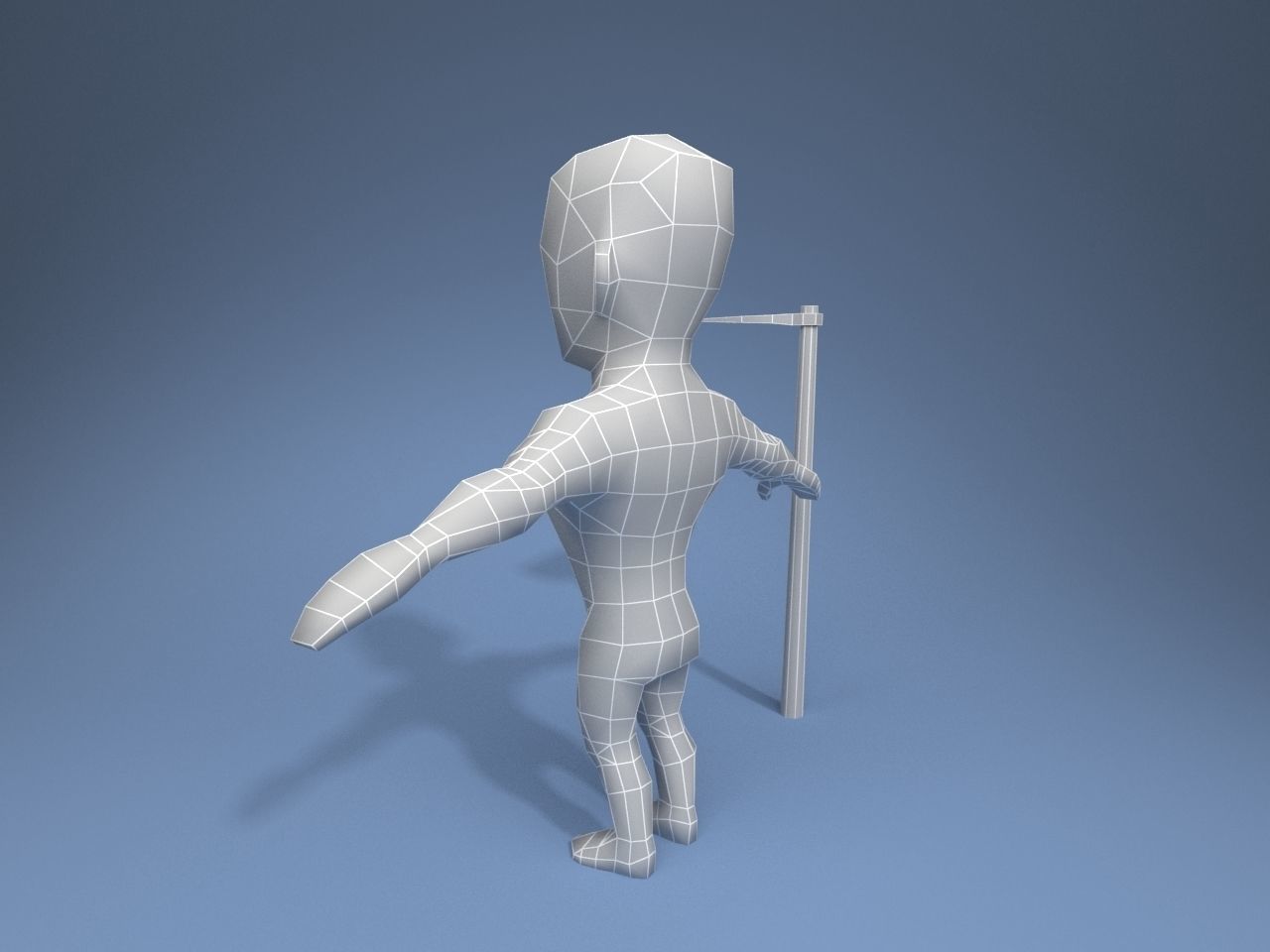 Medieval character peasant 4 Low-poly 3D model_11