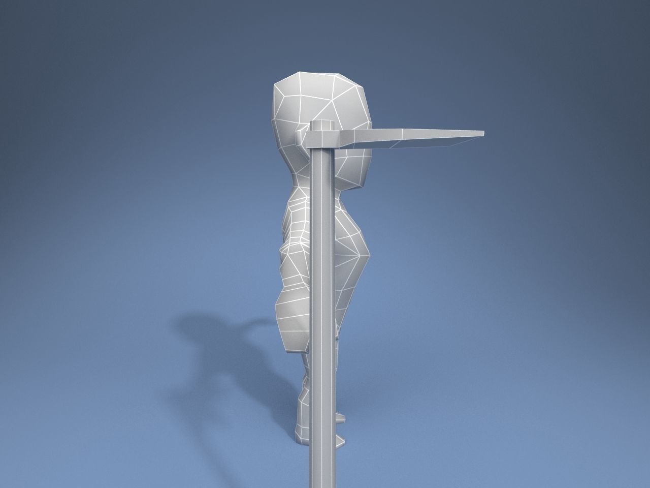 Medieval character peasant 4 Low-poly 3D model_14