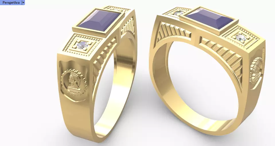 Anel formatura de Engenharia 3D print model_2