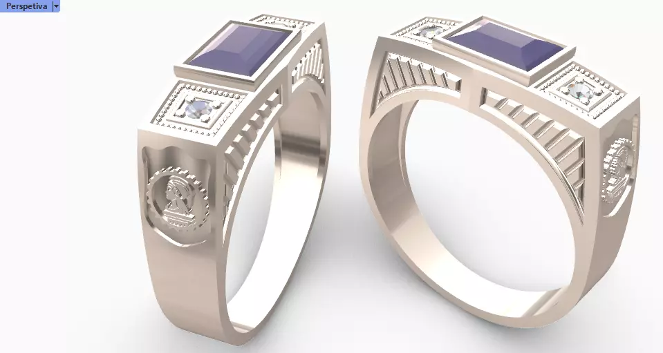 Anel formatura de Engenharia 3D print model_1