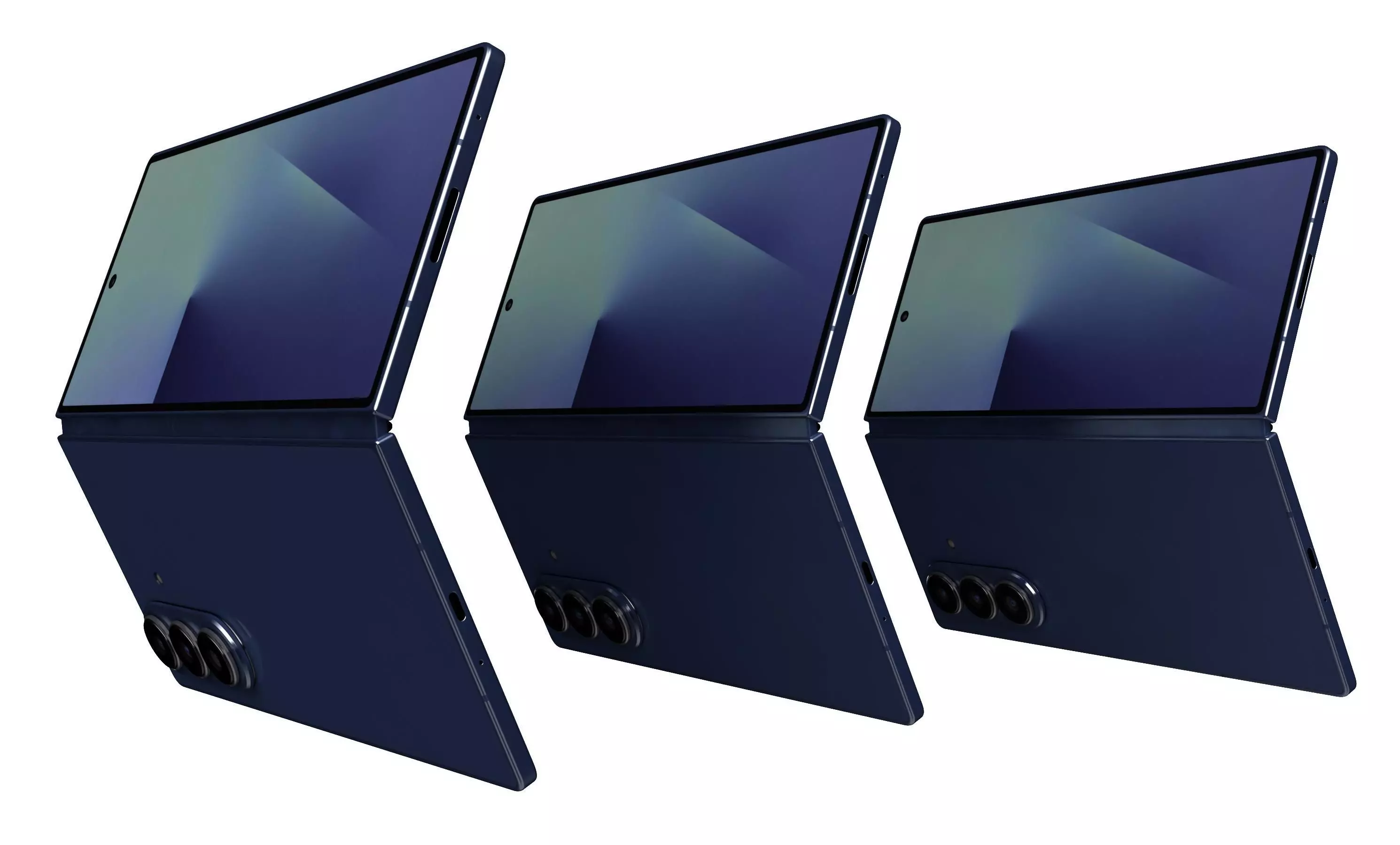 Samsung Galaxy Z Fold7 Blue Shadow 3D model_9