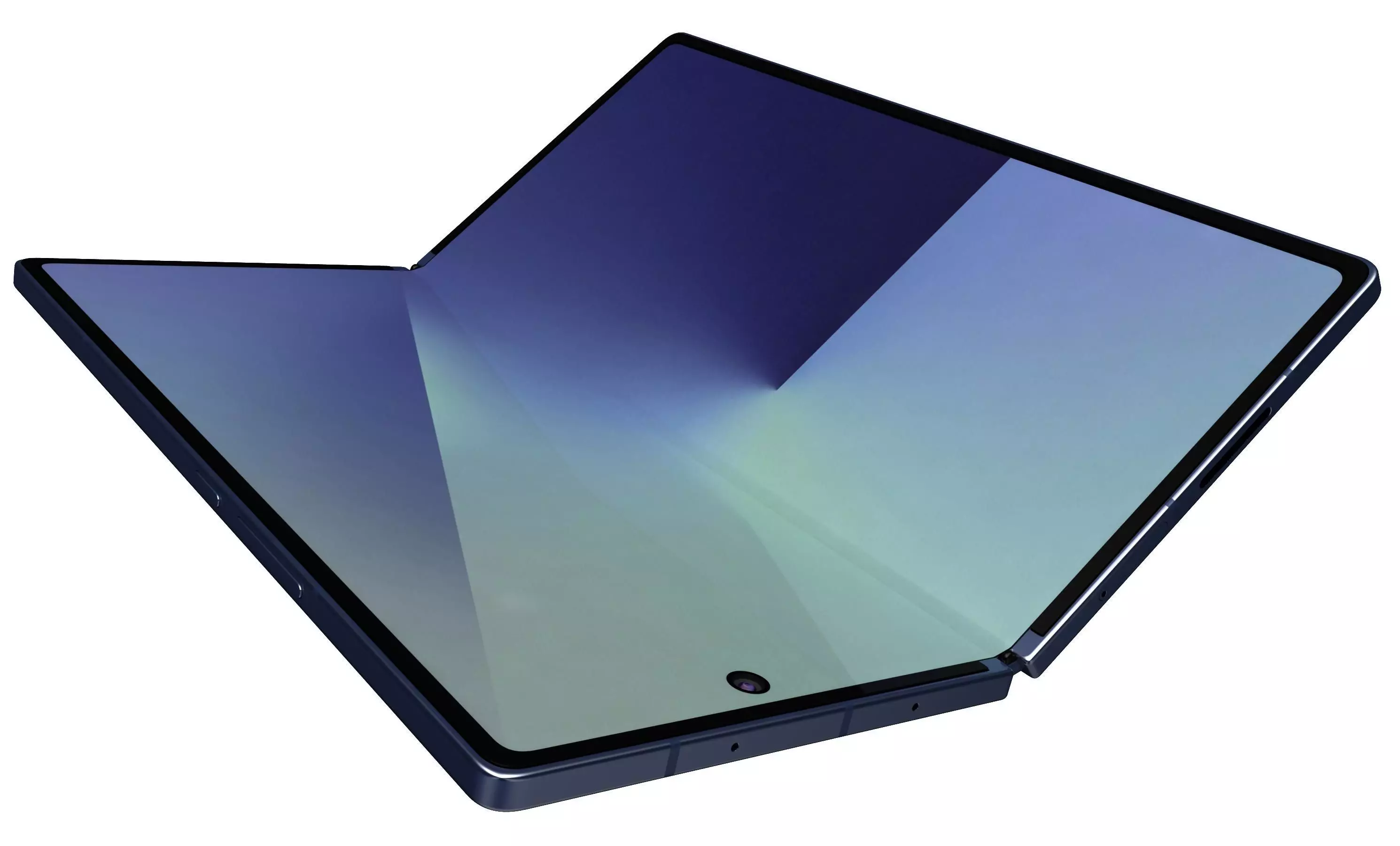 Samsung Galaxy Z Fold7 Blue Shadow 3D model_4