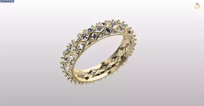 vintage eternity pave ring 
