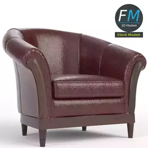 Armchair 4 leather Chesterfield