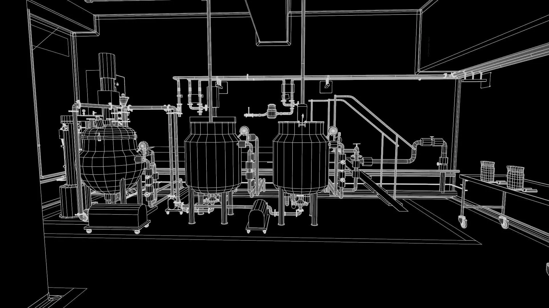 Ointment Manufacturing Vessel Low-poly 3D model_11